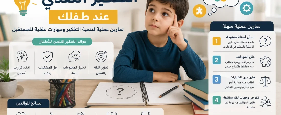 كيف تنمي مهارات التفكير النقدي عند طفلك: الدليل العملي الشامل لبناء عقل متبصر ومستقل