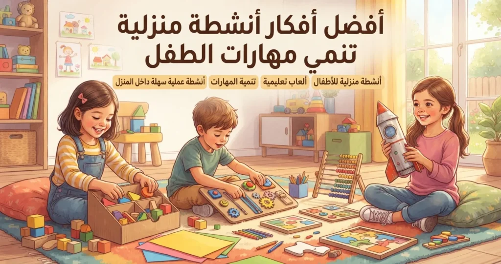 أفضل أفكار أنشطة منزلية تنمي مهارات الطفل