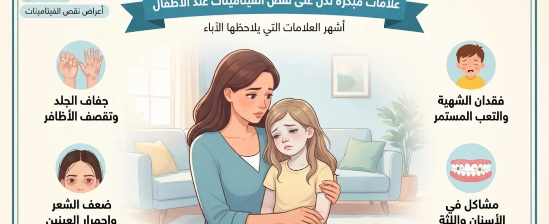 علامات مبكرة تدل على نقص الفيتامينات عند الأطفال
