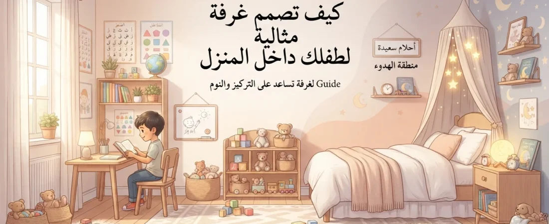 كيف تصمم غرفة مثالية لطفلك داخل المنزل؟ دليل عملي لغرفة تساعد على التركيز والنوم